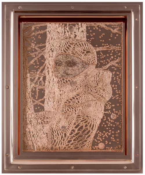 Electroplated copper plate in copper frame14 × 11 × 1¾ inLaurenz Foundation, Basel